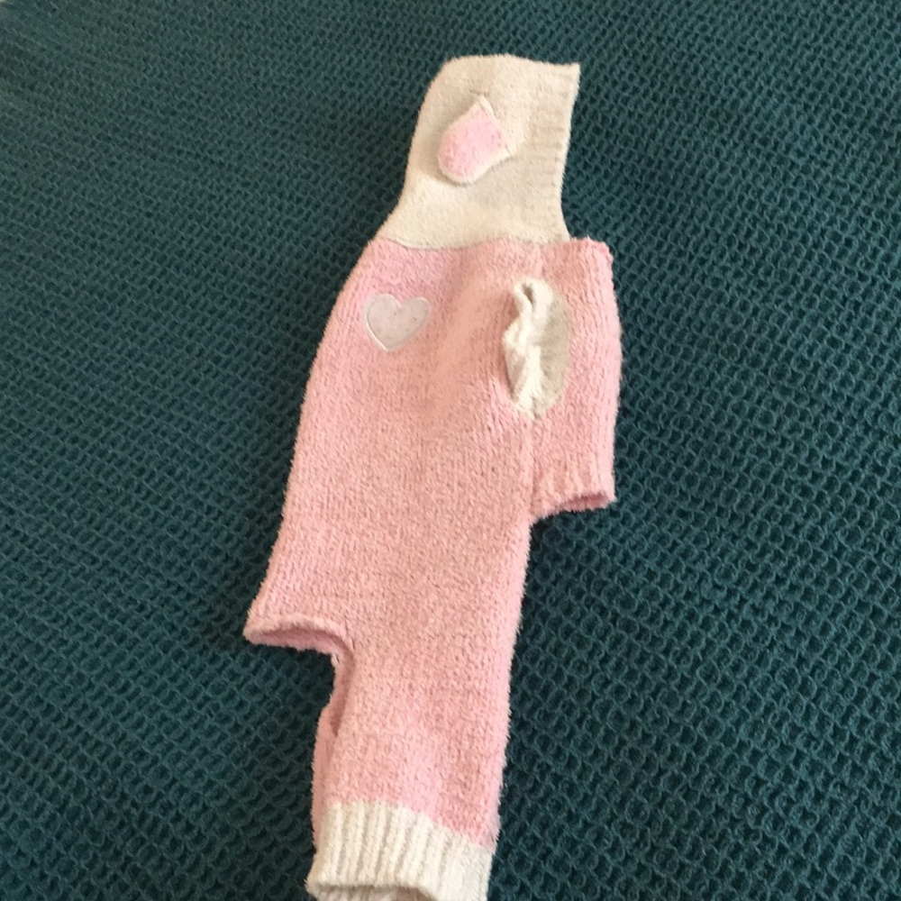 Hip Doggie lamb pajamas pink and white small dog